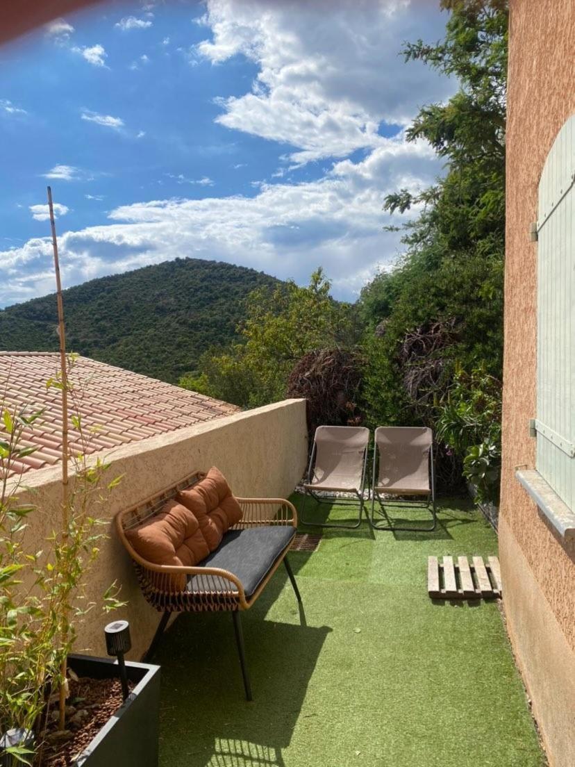 Tres Bel Appartement T3 Avec Splendide Vue Mer Les Issambres Exteriör bild
